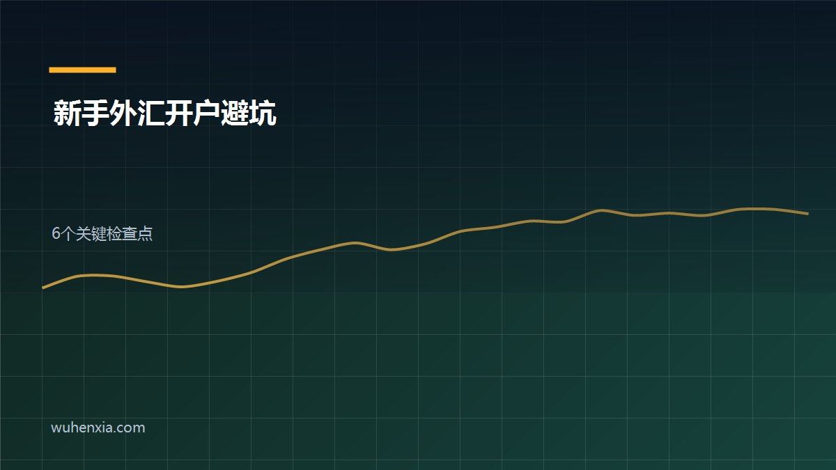 新手外汇开户避坑指南：从选平台到入金，6个关键检查点
